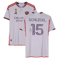 Rodrigo Schlegel Orlando City SC Autographed Match-Used #15 Light Purple adidas Jersey from the 2024 MLS Season - Size L