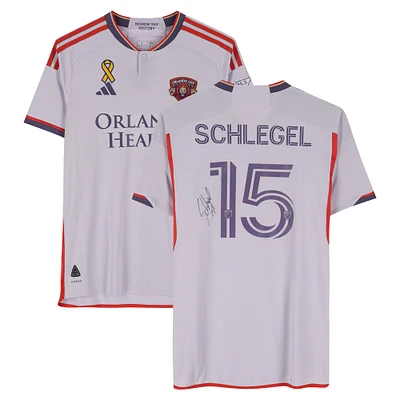 Rodrigo Schlegel Orlando City SC Autographed Match-Used #15 Light Purple adidas Jersey from the 2024 MLS Season - Size L