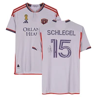 Rodrigo Schlegel Orlando City SC Autographed Match-Used #15 Light Purple adidas Jersey from the 2024 MLS Season - Size L