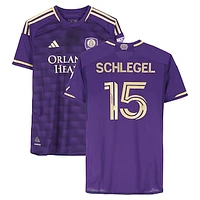 Rodrigo Schlegel Orlando City SC Autographed Match-Used #15 Purple adidas Jersey from the 2024 MLS Season - Size L