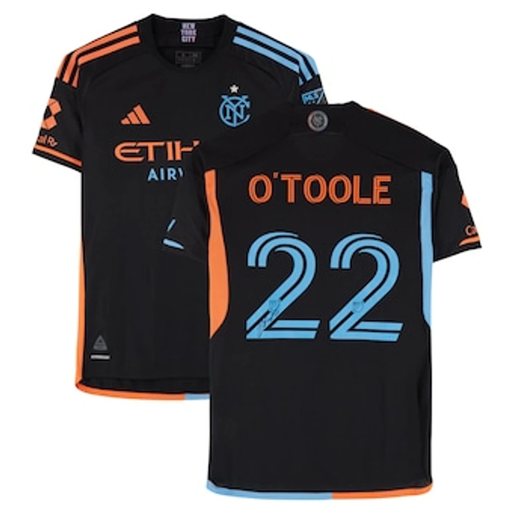 Kevin O'Toole New York City FC Autographed Match-Used #22 Black adidas Jersey from the 2024 MLS Season - Size S