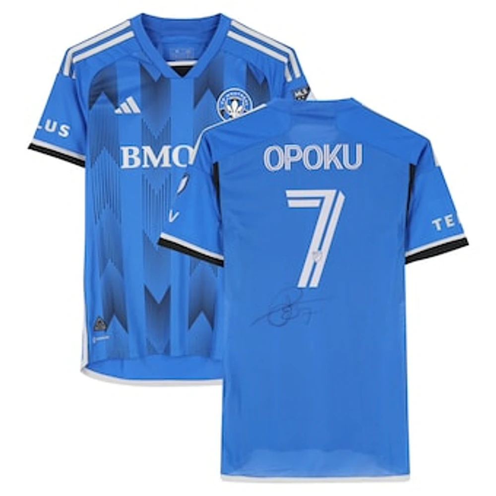 Kwadwo Opoku CF Montreal Autographed Match-Used #7 Blue adidas Jersey from the 2024 MLS Season - Size M