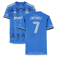Kwadwo Opoku CF Montreal Autographed Match-Used #7 Blue adidas Jersey from the 2024 MLS Season - Size M