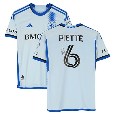 Samuel Piette CF Montreal Autographed Match-Used #6 Light Blue adidas Jersey from the 2024 MLS Season - Size M