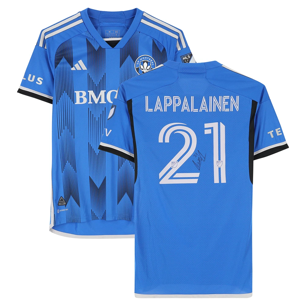 Lassi Lappalainen CF Montreal Autographed Match-Used #21 Blue adidas Jersey from the 2024 MLS Season - Size M
