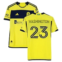 Taylor Washington Nashville SC Autographed Match-Used #23 Yellow adidas Jersey from the 2024 MLS Season - Size M