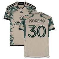 Santiago Moreno Portland Timbers Autographed Match-Used #30 Tan adidas Jersey from the 2024 MLS Season - Size S