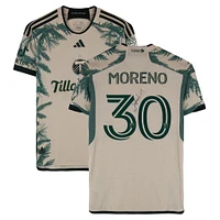 Santiago Moreno Portland Timbers Autographed Match-Used #30 Tan adidas Jersey from the 2024 MLS Season - Size S