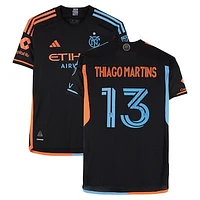 Thiago Martins New York City FC Autographed Match-Used #13 Black adidas Jersey from the 2024 MLS Season - Size M