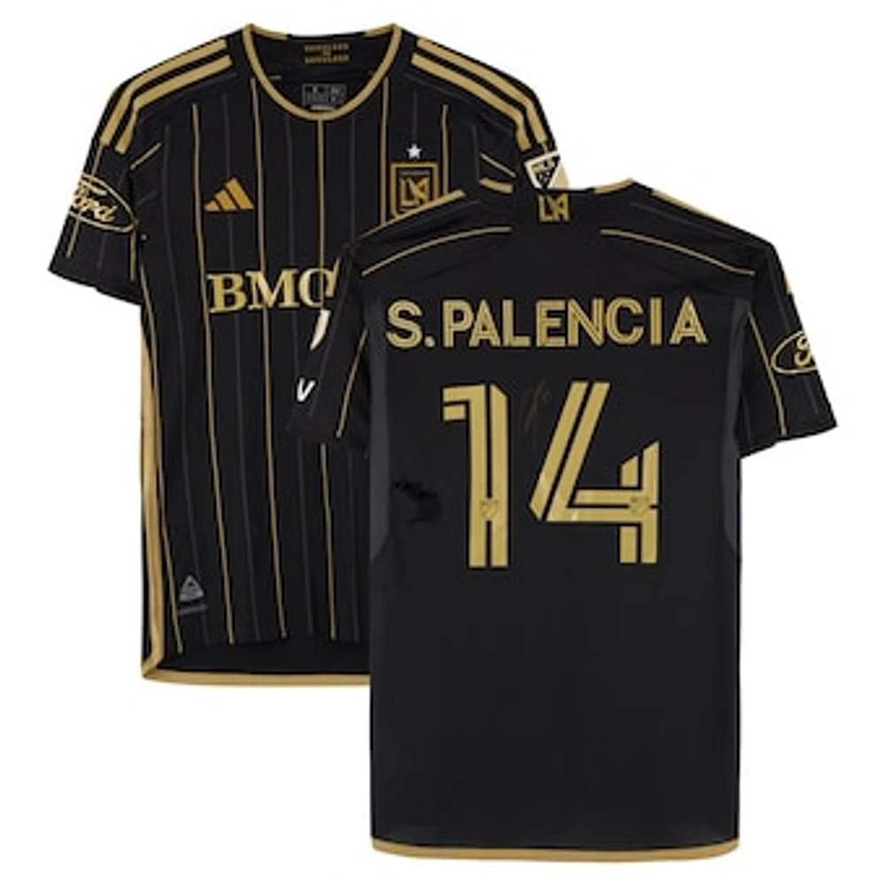 Sergi Palencia LAFC Autographed Match-Used #14 adidas Jersey from the 2024 MLS Season