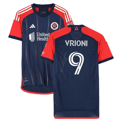 Giacomo Vrioni New England Revolution Autographed Match-Used #9 Navy adidas Jersey from the 2024 MLS Season - Size L
