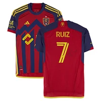 Pablo Ruiz Real Salt Lake Autographed Match-Used #7 Red adidas Jersey from the 2024 MLS Season - Size S