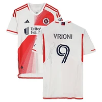 Giacomo Vrioni New England Revolution Autographed Match-Used #9 White adidas Jersey from the 2024 MLS Season - Size L