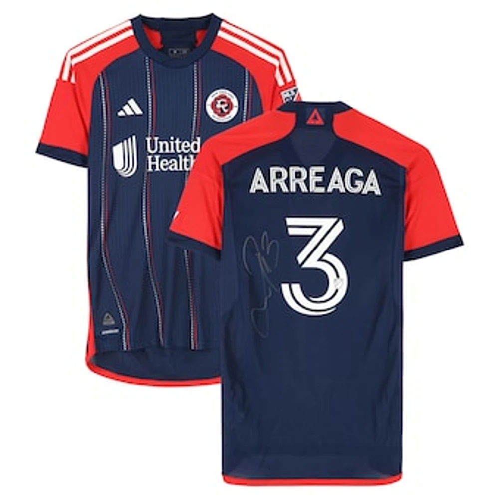 Xavier Arreaga New England Revolution Autographed Match-Used #3 Navy adidas Jersey from the 2024 MLS Season - Size M