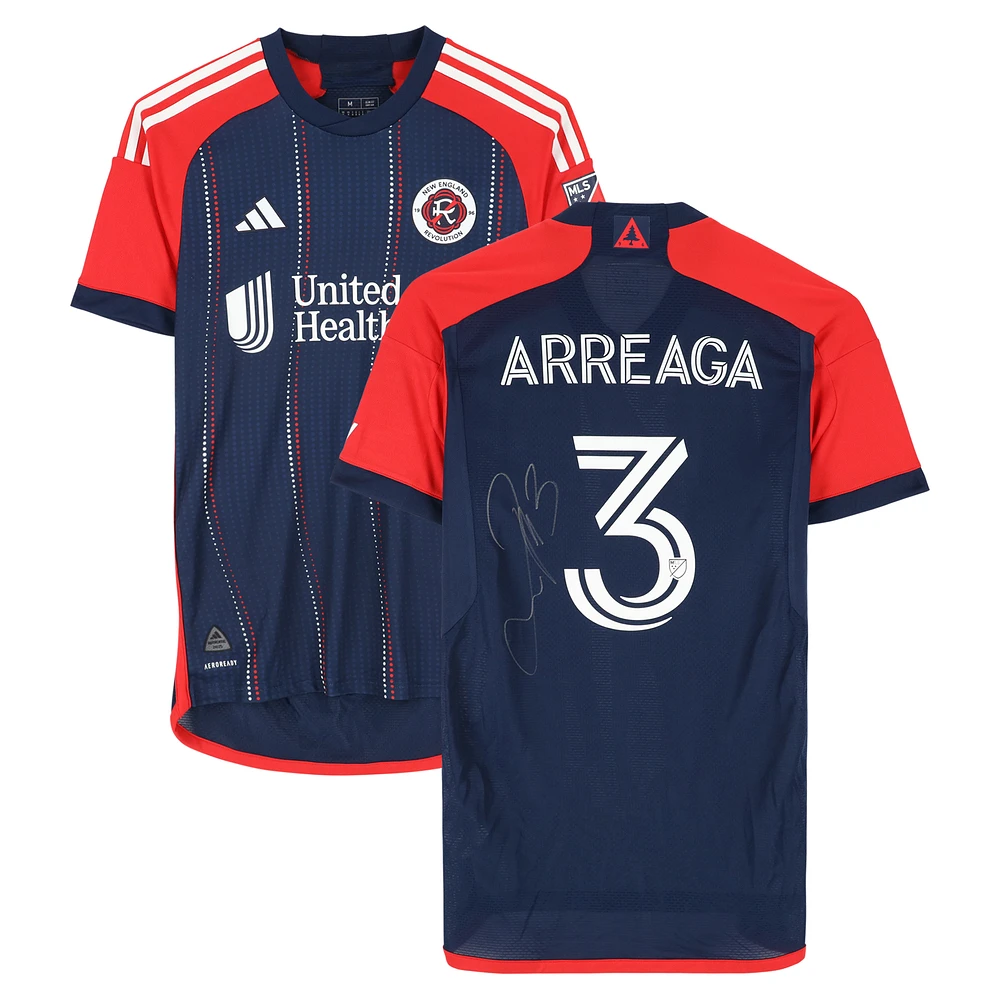 Xavier Arreaga New England Revolution Autographed Match-Used #3 Navy adidas Jersey from the 2024 MLS Season - Size M