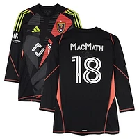 Zac MacMath Real Salt Lake Autographed Match-Used #18 Black adidas Jersey from the 2024 MLS Season - Size XL