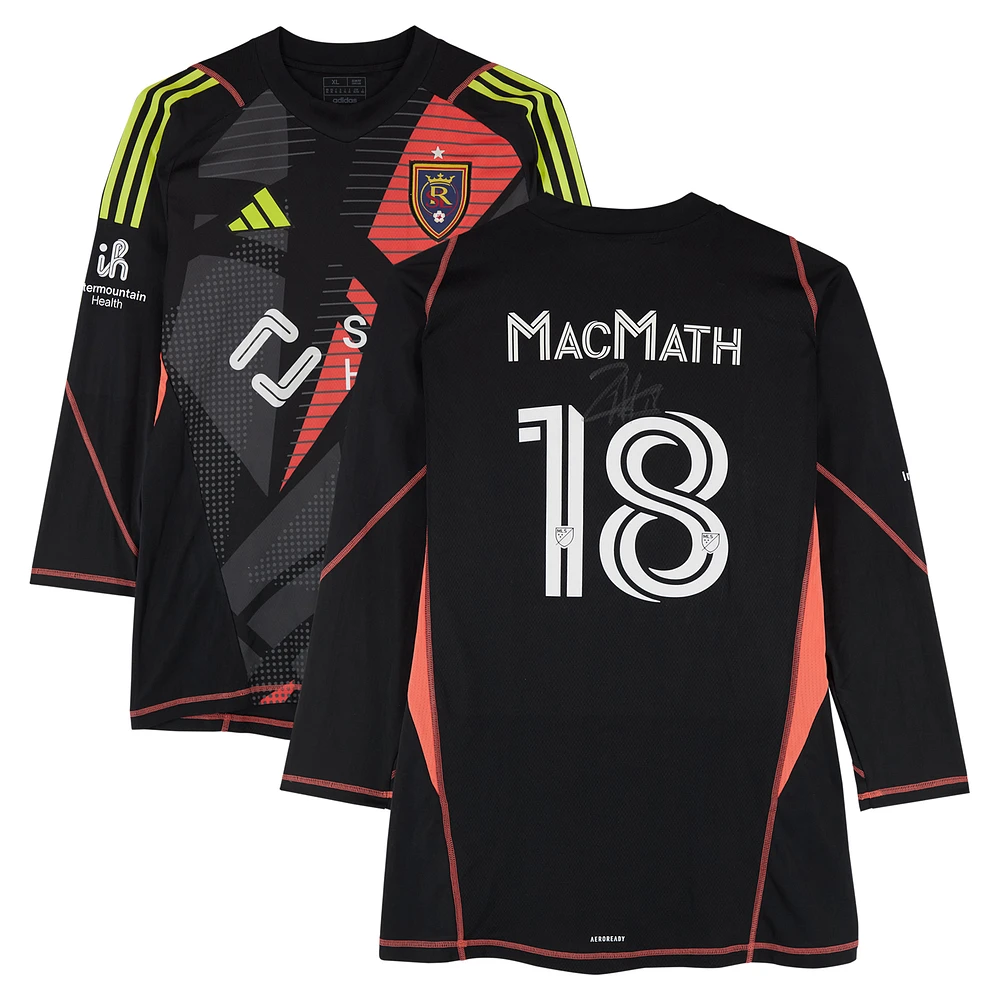 Zac MacMath Real Salt Lake Autographed Match-Used #18 Black adidas Jersey from the 2024 MLS Season - Size XL