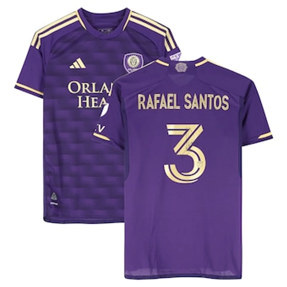Rafael Santos Orlando City SC Autographed Match-Used #3 Purple adidas Jersey from the 2024 MLS Season - Size M