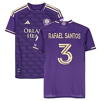 Rafael Santos Orlando City SC Autographed Match-Used #3 Purple adidas Jersey from the 2024 MLS Season - Size M
