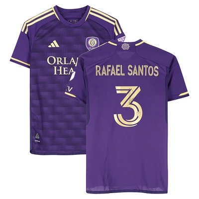 Rafael Santos Orlando City SC Autographed Match-Used #3 Purple adidas Jersey from the 2024 MLS Season - Size M