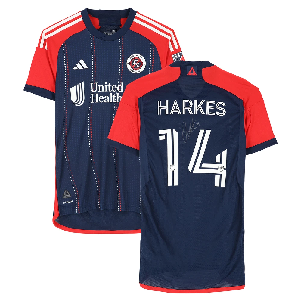 Ian Harkes New England Revolution Autographed Match-Used #14 Navy adidas Jersey from the 2024 MLS Season - Size M