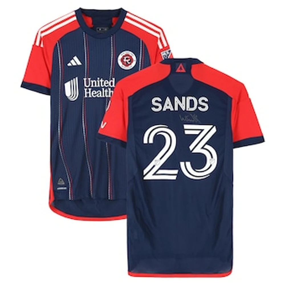 Will Sands New England Revolution Autographed Match-Used #23 Navy adidas Jersey from the 2024 MLS Season - Size M