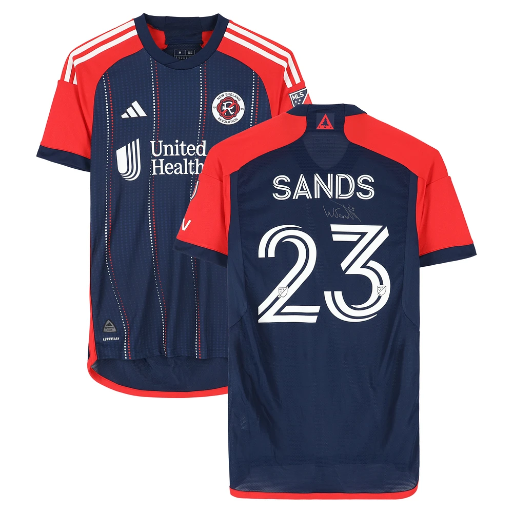 Will Sands New England Revolution Autographed Match-Used #23 Navy adidas Jersey from the 2024 MLS Season - Size M