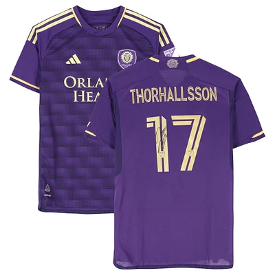 Dagur Dan Þórhallsson Orlando City SC Autographed Match-Used #17 Purple adidas Jersey from the 2024 MLS Season - Size M