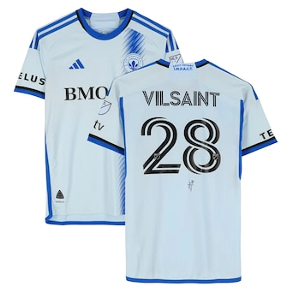 Jules-Anthony Vilsaint CF Montreal Autographed Match-Used #28 Light Blue adidas Jersey from the 2024 MLS Season - Size M
