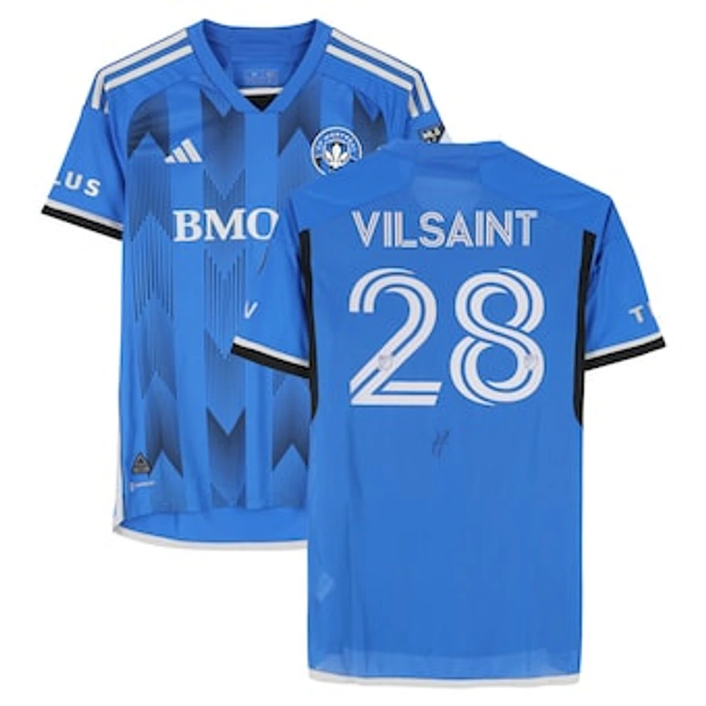Jules-Anthony Vilsaint CF Montreal Autographed Match-Used #28 Blue adidas Jersey from the 2024 MLS Season - Size M