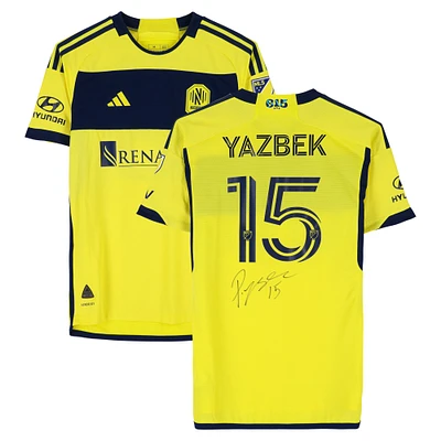 Patrick Yazbek Nashville SC Autographed Match-Used #15 Yellow adidas Jersey from the 2024 MLS Season - Size M