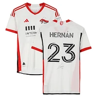 Hernán López San Jose Earthquakes Autographed Match-Used #23 White adidas Jersey from the 2024 MLS Season - Size M
