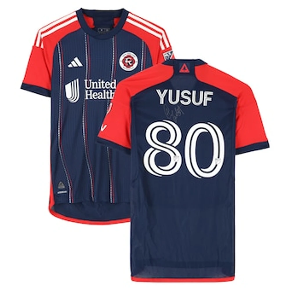 Alhassan Yusuf New England Revolution Autographed Match-Used #80 Navy adidas Jersey from the 2024 MLS Season - Size M