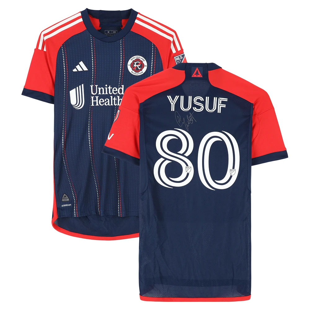 Alhassan Yusuf New England Revolution Autographed Match-Used #80 Navy adidas Jersey from the 2024 MLS Season - Size M