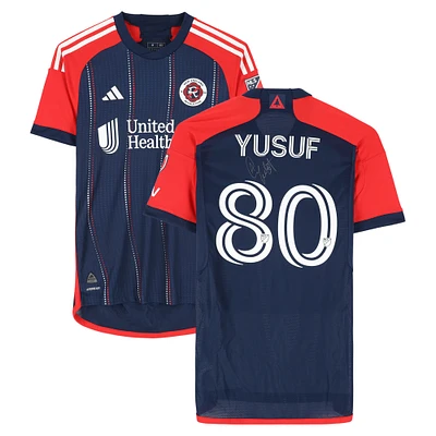 Alhassan Yusuf New England Revolution Autographed Match-Used #80 Navy adidas Jersey from the 2024 MLS Season - Size M
