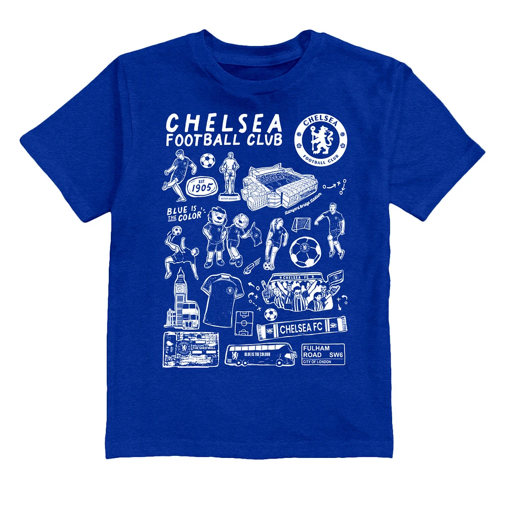 Toddler Vive La Fete Blue Chelsea Impressions Artwork T-Shirt