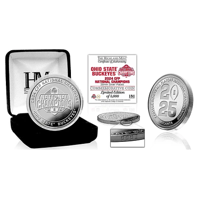 Highland Mint Ohio State Buckeyes College Football Playoff 2024 National Champions Silver Coin