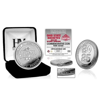 Highland Mint Ohio State Buckeyes College Football Playoff 2024 National Champions Pure Silver Coin