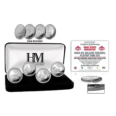 Highland Mint Ohio State Buckeyes College Football Playoff 2024 National Champions Silver Coin Set