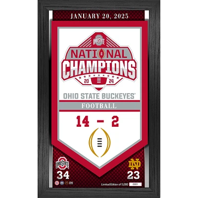 Highland Mint Ohio State Buckeyes College Football Playoff 2024 National Champions Matchup Banner Frame