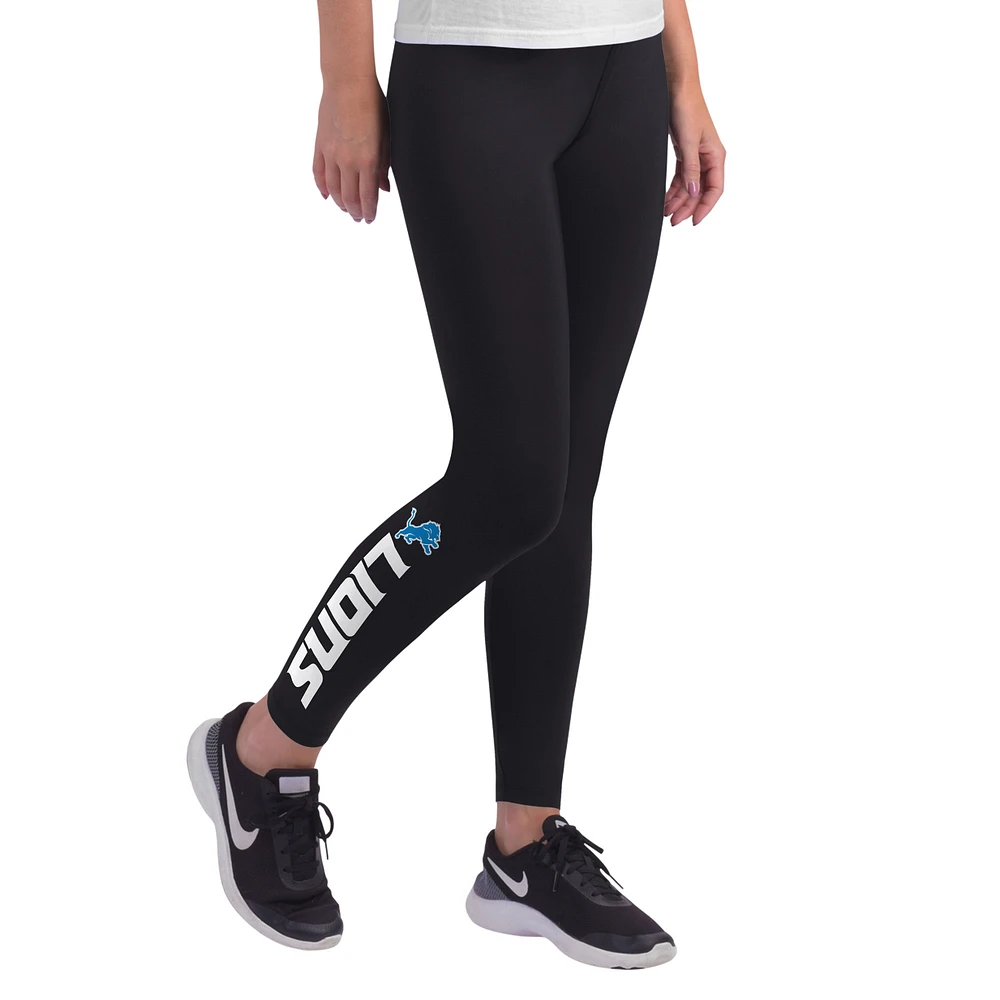 Women's MSX by Michael Strahan Black Detroit Lions Lila Leggings