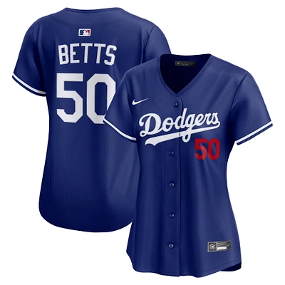 Women's Nike Mookie Betts Royal Los Angeles Dodgers Alternate 2 Limited Player Jersey