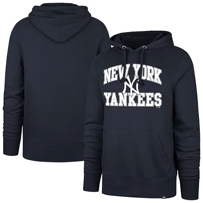 Men's '47 Navy New York Yankees Big & Tall Velocity Fleece Pullover Hoodie