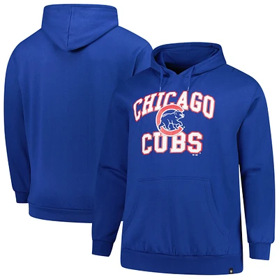 Men's '47 Royal Chicago Cubs Big & Tall Velocity Fleece Pullover Hoodie