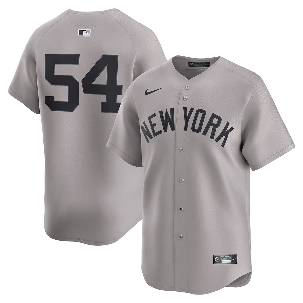 Men's Nike Max Fried Gray New York Yankees Road Limited Player Jersey