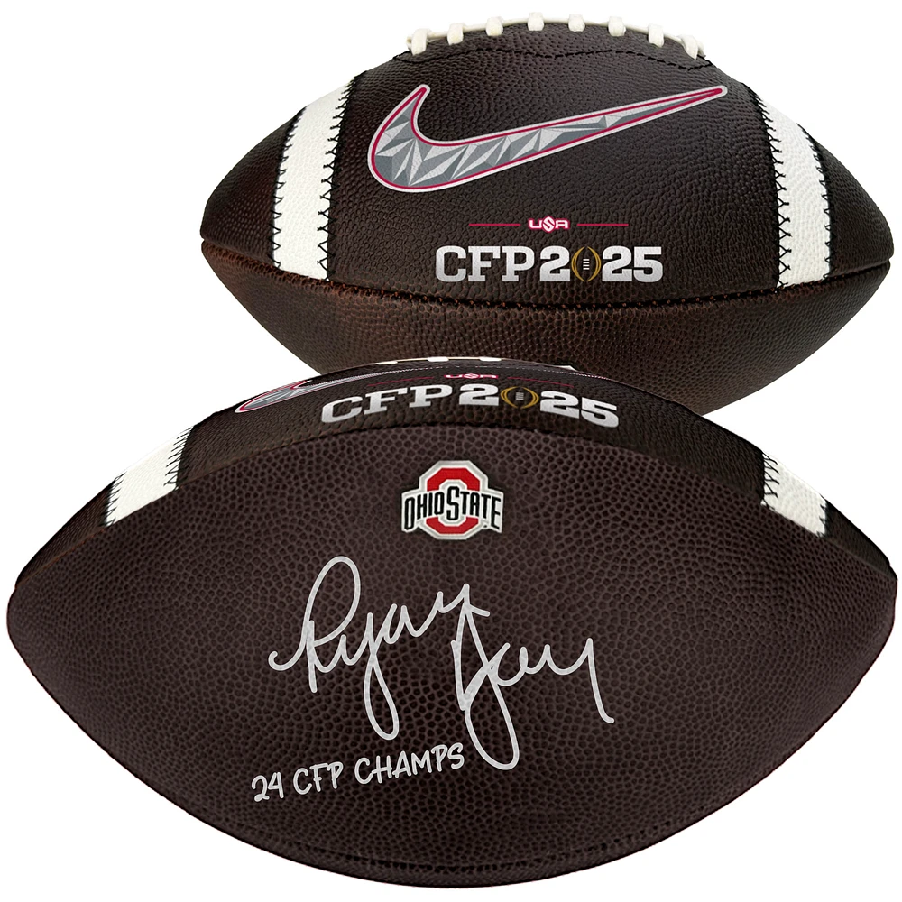 Ryan Day Ohio State Buckeyes Autographed 2024 College Football Playoff National Champions Nike CFP Football with "24 CFP Champs" Inscription