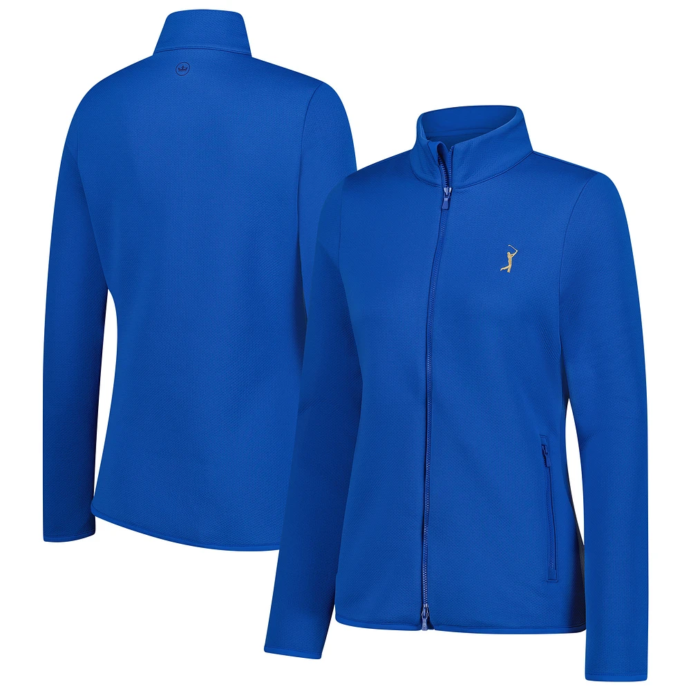 Women's Peter Millar Blue THE PLAYERS Lumi-Knit Full-Zip Jacket