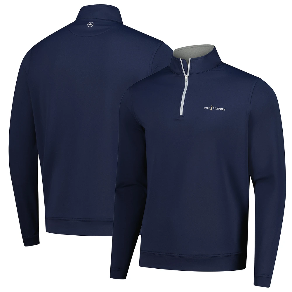 Men's Peter Millar Navy THE PLAYERS Perth Performance Quarter-Zip Pullover