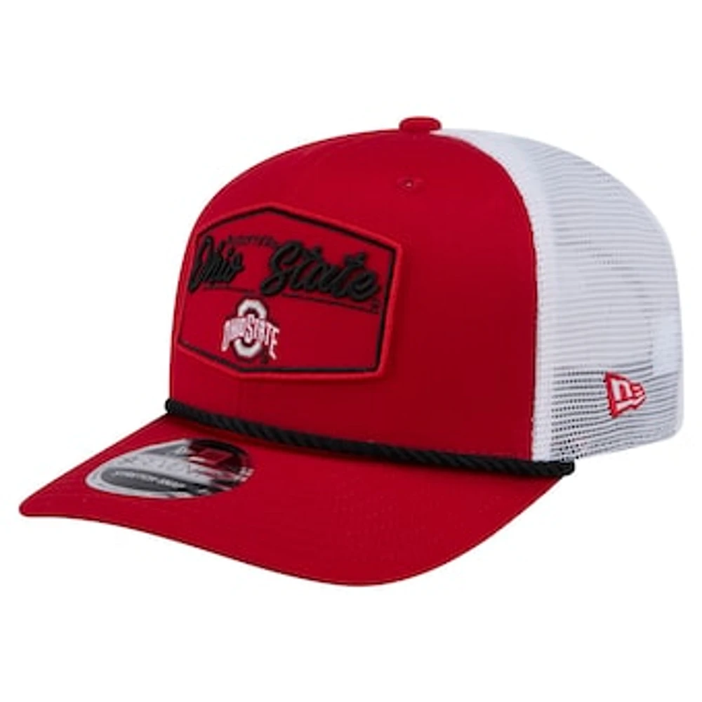 Men's New Era Scarlet Ohio State Buckeyes 9SEVENTY Stretch-Snap Adjustable Hat