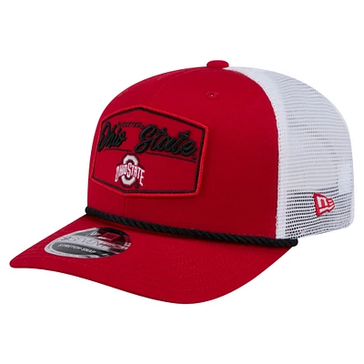 Men's New Era Scarlet Ohio State Buckeyes 9SEVENTY Stretch-Snap Adjustable Hat